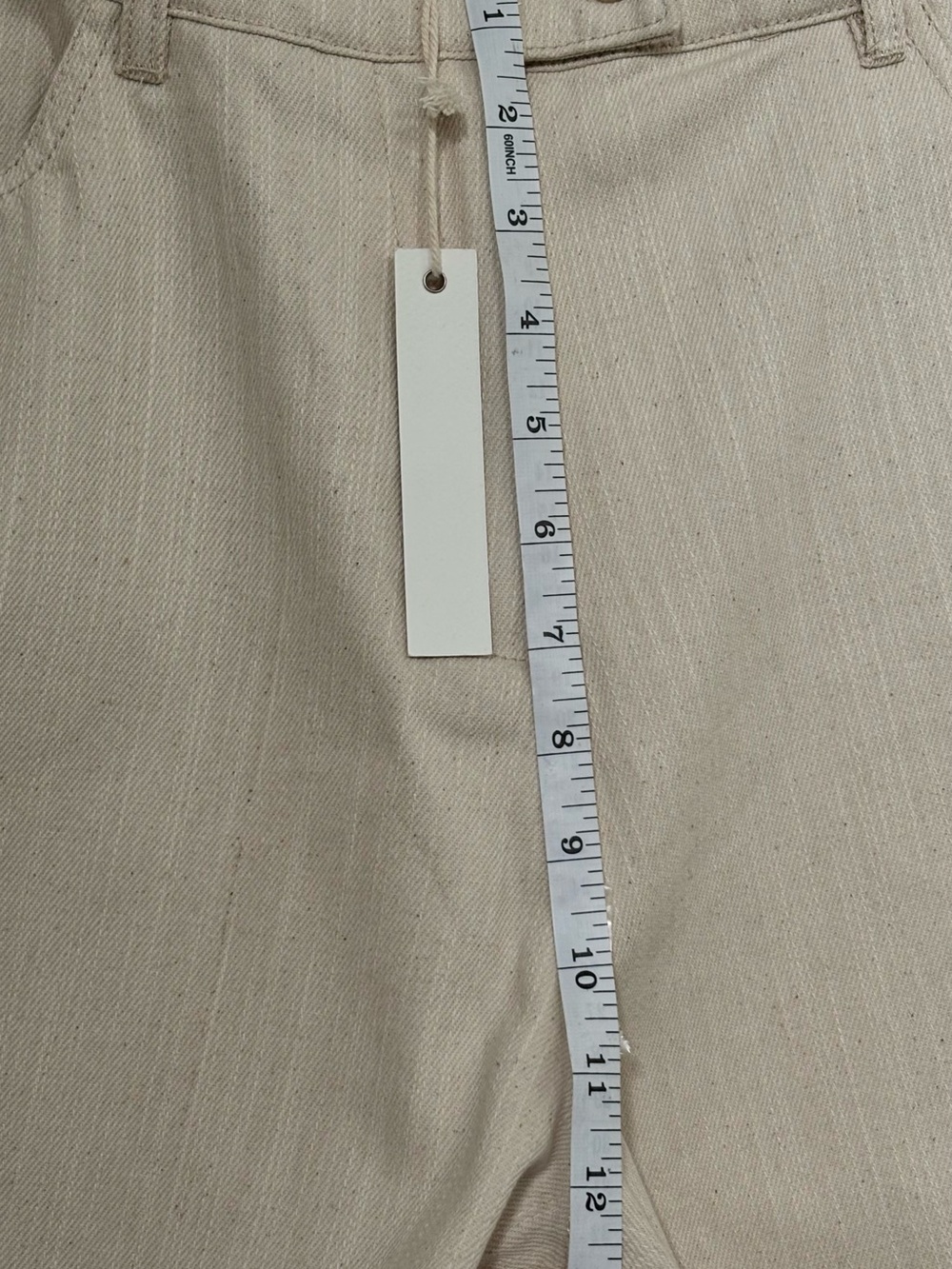 Crescent Beige High-Rise Bermuda Shorts - Picture 8 of 8